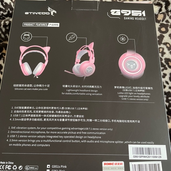 ❌SOLD❌Pink Cat Ears Gaming Headset - Picture 12 of 12